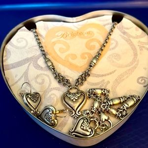 Brighton set necklace, earrings and bracelet. Complete matching set.